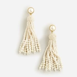 🎀 J. CREW Faux Pearl Tassel Post Earrings